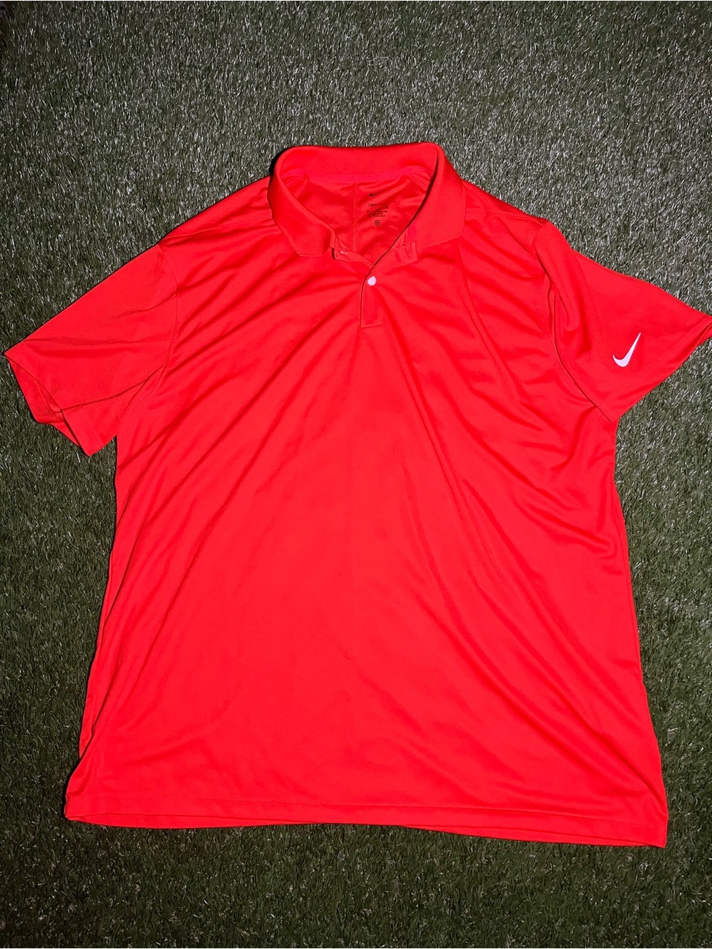 Nike Men's XL Orange Dri-FIT Polo Shirt